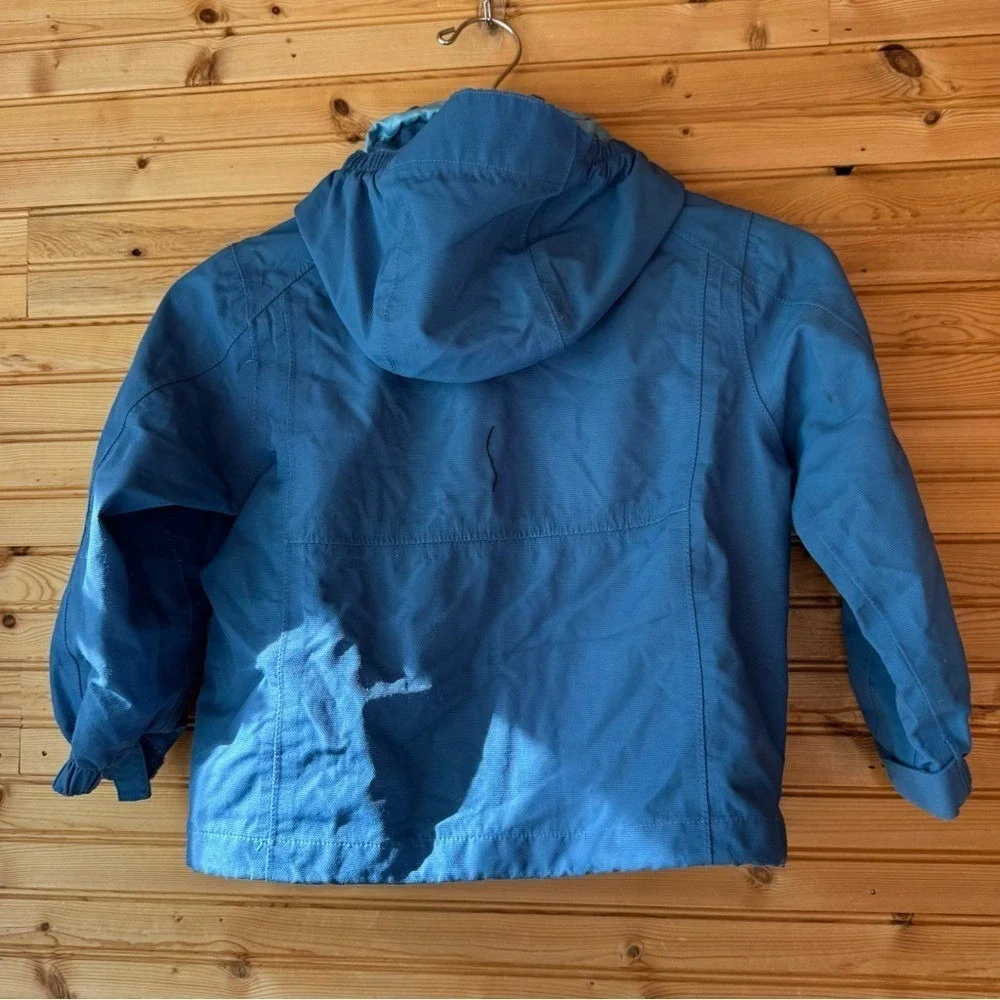 Lands' End Coat Kids' Hooded Blue Medium 5/6 Snowboard Ski Play Snow Boys Girls